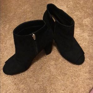 Open Toe Black Merona Booties Like New